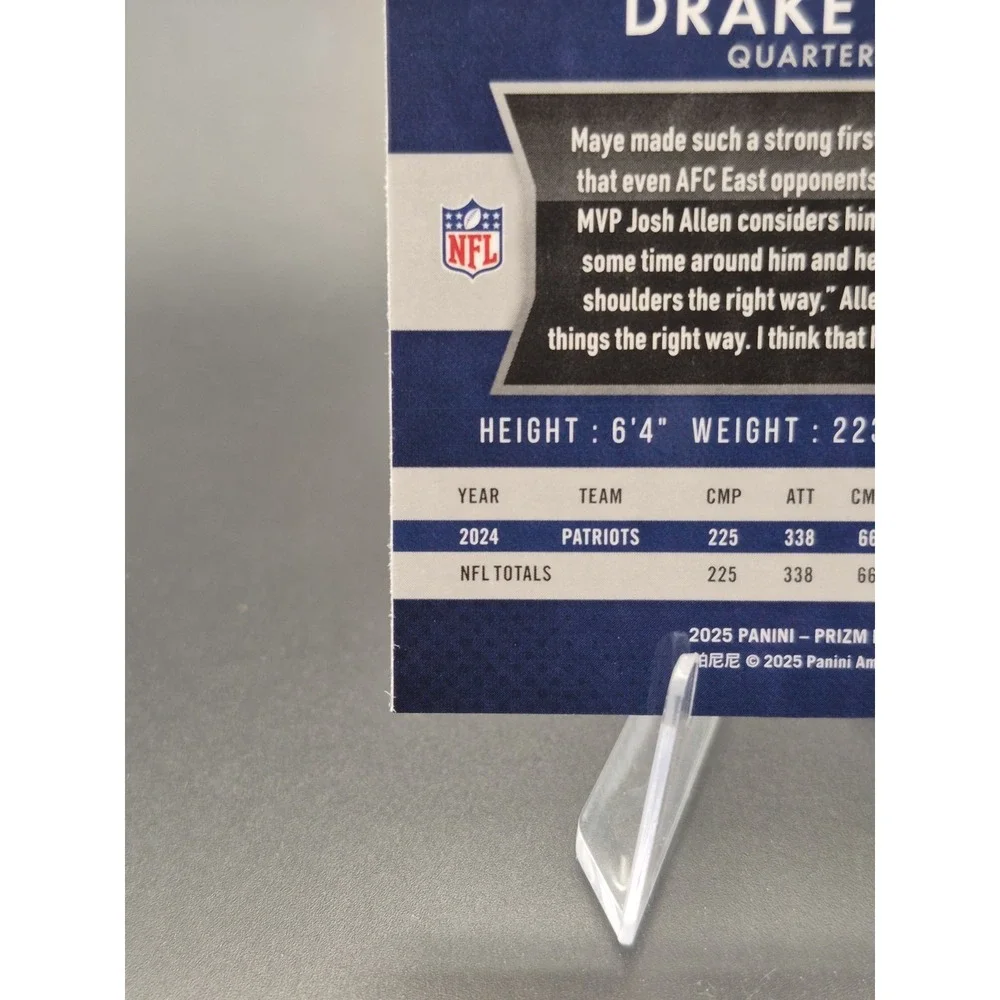 2025 Prizm Drake Maye‎ #8 Throwback No Huddle Disco Silver Prizm Patriots